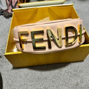 Fendigraphy pink shoulder bag